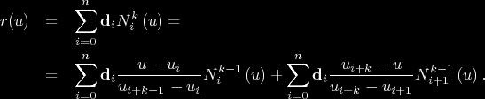 B-spline görbe és felület 4. B-spline görbe előállítása A görbe alőállítására az előbbi fejezet alapján már tudunk készíteni programot.