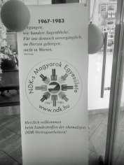 Wir treffen uns in Budapest und fahren gemeinsam nach Hajdúszoboszló, wo das Landestreffen der DDR-Ungarn zum 50. Jahrestag des Vertragsarbeiter-Abkommens stattfindet.