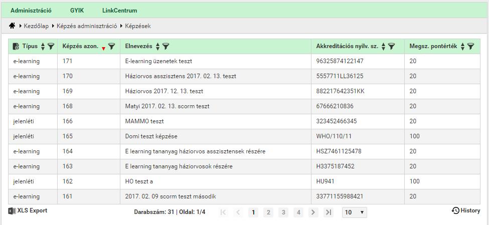 felvitelénél, az itt rögzített helyszínek közül választhat a felhasználó.