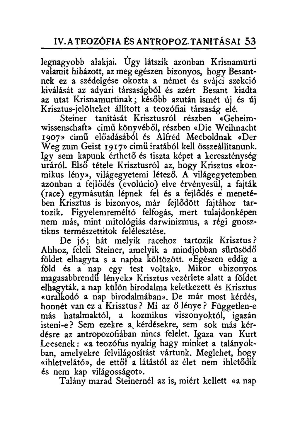 IV.ATEOZÓFIA ÉS ANTROPOZ.TANITÁSAI 53 legnagyobb alakjai.