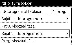 Kezelés Időprogram aktiválása fűtéshez (automatikus üzem) Ha két vagy több fűtőkör van telepítve, úgy az automatikus üzem aktiválása előtt ki kell választani a fűtőkört ( 4.1.fejezet, 9.oldal).