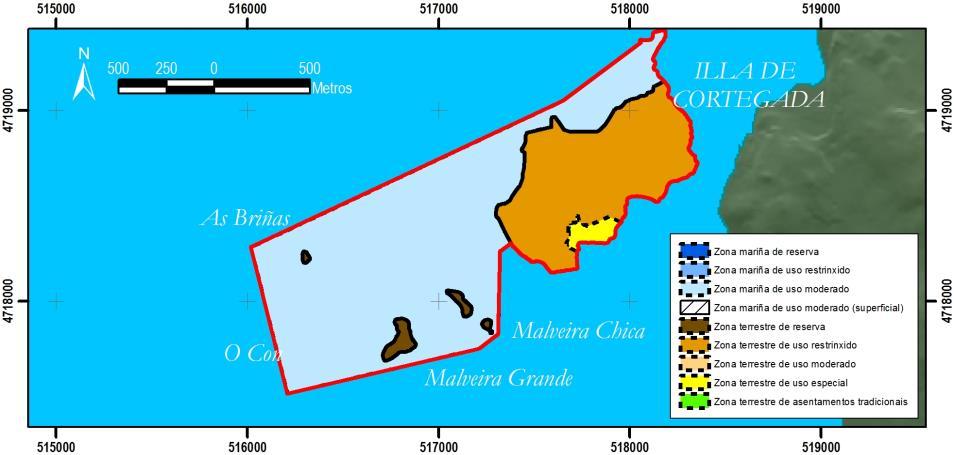 5.-Zonificación Mapa de zonificación do Parque Nacional