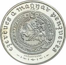 Ezeréves a magyar pénzverés, sor 1000 Jahre ungarische Münzprägung, Serie Thousand Years of Coinage in Hungary, series 3000 Forint Ag 925-