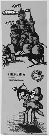 116 Ljubica Vuković Dulić Hilperik, 1977. Dečje pozorište / Gyermekszínház, Subotica serigrafija, 100 x 35 cm sign. d.l.: boros 77 inv.