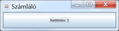 Példa - Elhelyezünk egy gombot a keretben, amely figyeli a kattintásokat, és