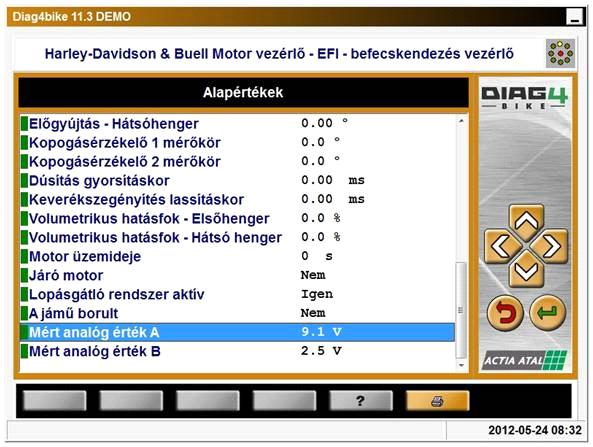 43. ábra Példa voltméteres mérésre paramétermérés esetén (szemléltető kép) 10.