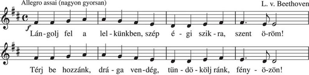 Örömóda a "IX. szimfónia" IV. tétele 6 Alig van még zenemű, amelyet olyan legendás tisztelettel övezne a hagyomány, mint Beethoven IX. szimfóniáját. Partitúráját Wagner lelkesen másolta.