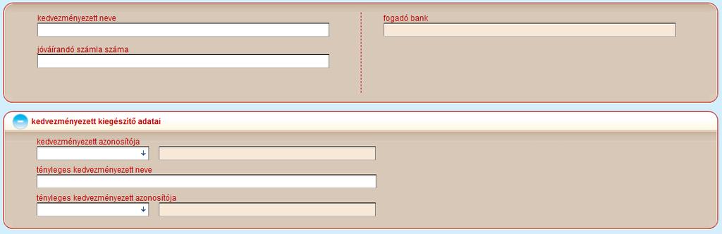 o o o input mező alatt azonban mindig meg fogjuk jeleníteni a régi, GIRO számlaszám formátumot is. A mező kitöltésével a fogadó pénzforgalmi szolgáltató neve is kitöltődik automatikusan.