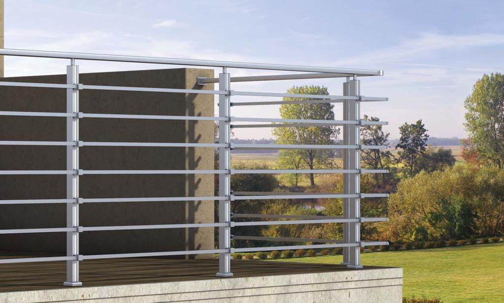 SQUARE LiNE SL10 Vízszintes biztonsági korlát Horizontal Safety Line Railing Profile and