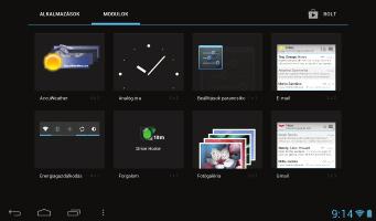 HU 10. Modulok (widgets) - kis segítők az asztalon A minialkalmazások - kis programok, melyek az asztalon találhatók - segítségével nagyon sokféle dolgot meg lehet jeleníteni és el lehet intézni.