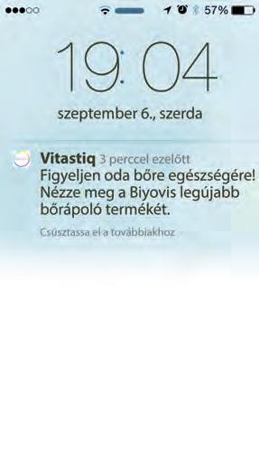 VITASTIQ KOMMUNIKÁCIÓ A FELHASZNÁLÓKKAL AZONNALI ÉRTESÍTÉS Az azonnali értesítés egy