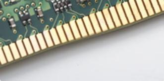 Eltérő bevágási helyzet Nagyobb vastagság A DDR4 modulok kissé vastagabbak, mint a DDR3 modulok, így több jelátviteli réteget foglalhatnak magukban. 2. ábra.