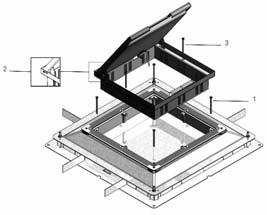 Rama pentru invelitoarea de pardoseală este intărită cu o placă metalică de o grosime de 3 mm. Spaţiul liber pentru invelitoarea de pardoseală este de 5 mm.