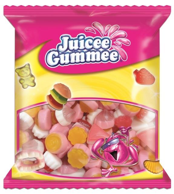 db/karton EAN 8592601113354 Juicee Gummee Málnás-Szedres 1 kg 10