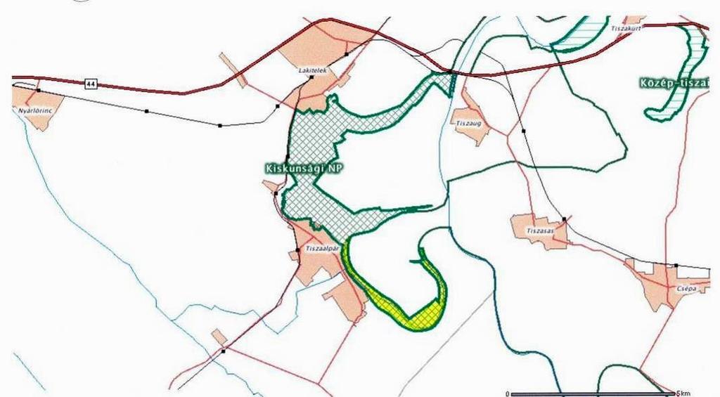 124 SZIKRA ÉS AZ ALPÁRI RÉT A Lakitelek és Tiszaalpár között fekvő terület a mozaikos elhelyezkedésű Kiskunsági Nemzeti Park részterülete 7. sorszámmal, nagysága 138 ha. Közismertebb neve a Tőserdő.