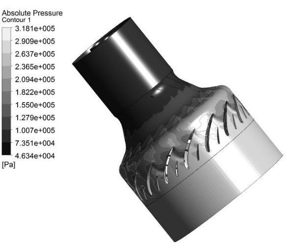 twisting in case of need. Figure 3 shows a meridional view of a centrifugal compressor as one of the preliminary result of the design.