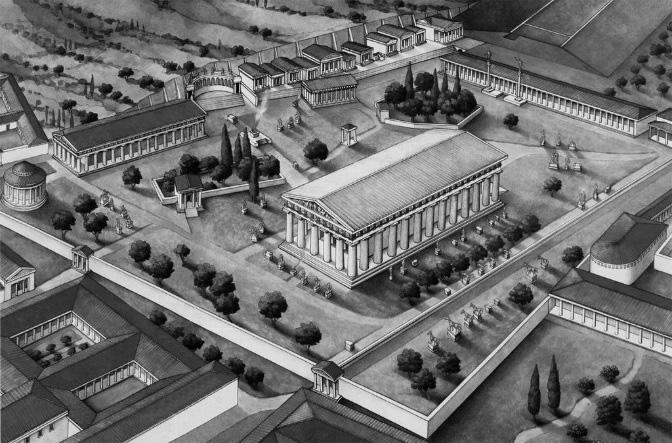 Il y a une image de trop. (0,5 point par élément) Description a) À son apogée, c était le centre du monde grec et de la culture grecque classique.