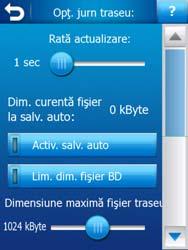 Limită dimensiune bază de date traseu: aici puteţi seta dacă doriţi sau nu maximizarea dimensiunii bazei de date în care sunt stocate jurnalele traseu automat.