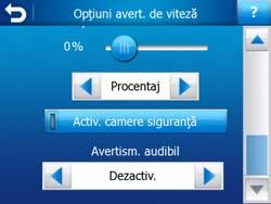 Hărţile ar putea conţine informaţii despre limitările de viteză aflate în vigoare pe anumite segmente de drumuri. HP ipaq Trip Guide poate să vă avertizeze dacă depăşiţi limita actuală de viteză.