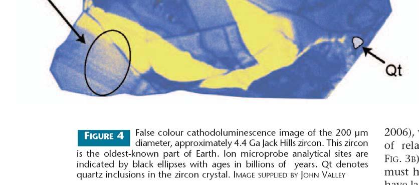 Crystals within the rocks hint that the surface of the early Earth was cool and wet not the roiling inferno