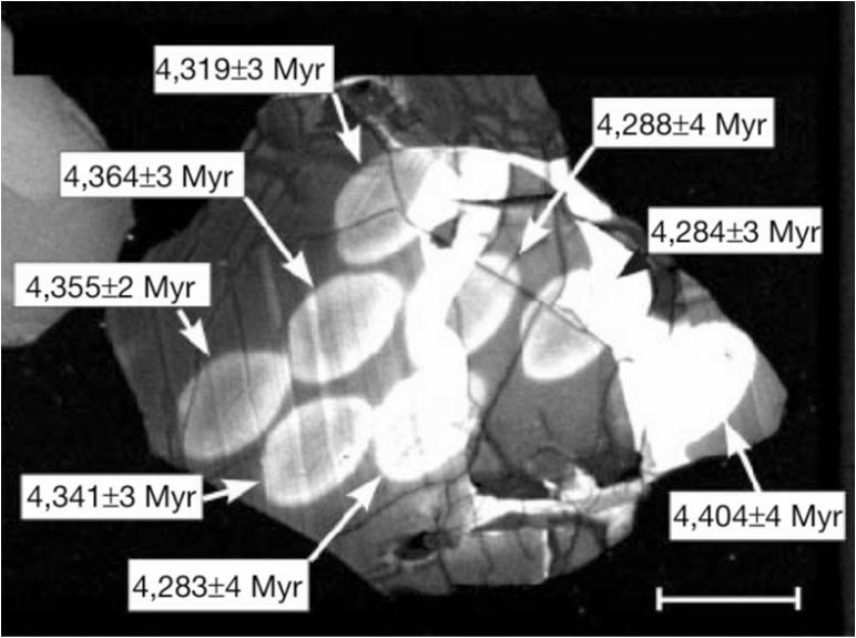 (2001) The bits and pieces of rocks that make up the Jack Hills rock formation are ancient over 3 billion