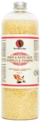 Fontosabb összetevők: tengeri só, szódabikarbóna, körömvirág kivonat, jázmin olaj Foot & Bath Salt Vanilla & Jasmine SBS232 330 g 710 Ft Foot & Bath Salt Vanilla & Jasmine SBS233 1320 g 1495 Ft Foot