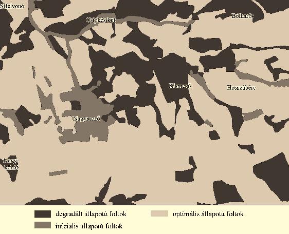 26 KEVEINÉ BÁRÁNY I. 3. ábra A Bükk-fennsíki karsztos mintaterület foltmintázata Figure 3.