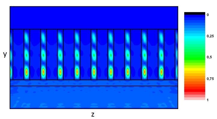 hatszög keresztmetszetű oszlopok esetén mutatták a legjobb egyezést (35. ábra szaggatott vonalak).