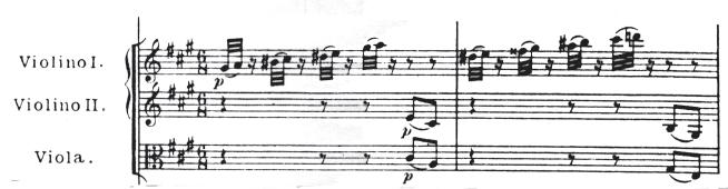 Ellentéte a d-moll vonósnégyes Menüettjének szerenád Triója, a Sinfonia concertante III.