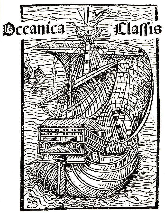 A törzs hátulja kerek, elől-hátul bástyával, orrárbóccal az elején. Kezdetben Portugália, később Spanyolország is ezt a hajót használta a világ felfedezéséhez és feltérképezéséhez.