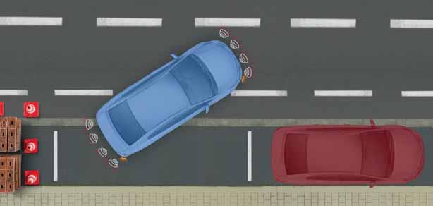 Biztonság BIZTONSÁG Parkolássegítő rendszer A karcolások elkerülésében nagy segítségként fogja értékelni a Toyota