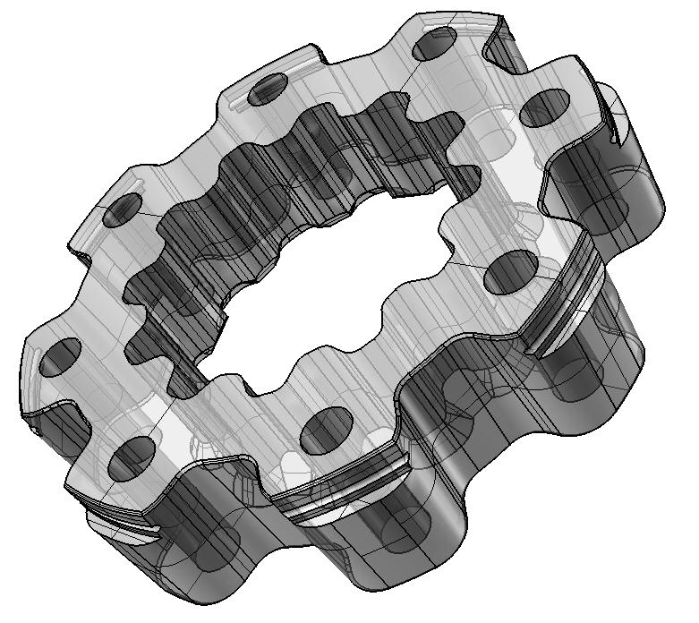 1.2. Geometriai kényszerek 7 r = 0.116 α = 89.834 h = 0.544 3. ábra. A mért pontokból származtatott geometriai elemek eltérnek az absztrakt modelltől pl.