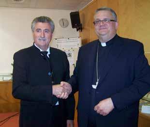 LJUDJE IN DOGODKI Častni škof Evangeličanske cerkve na Slovenskem, mg. Geza Erniša in murskosoboški škof msgr. dr. Peter Štumpf predstavila dokument od Konflikta do skupnosti.