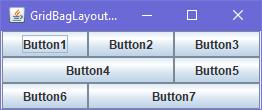 Tartalom elrendezők További lehetőségek: GridBagLayout: A GridBagLayout a legprecízebb