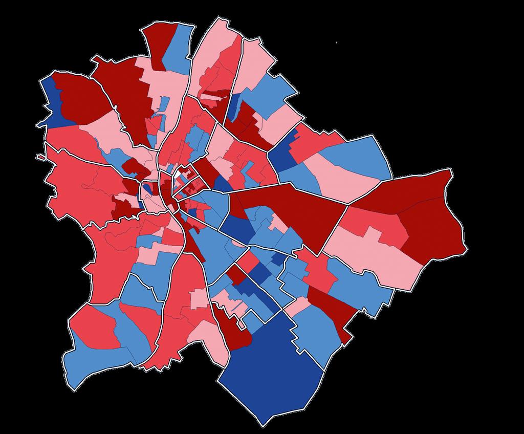 Bp. IRSZ forgalomváltozás (2017, %) 20 < 0-20 -10 - (-0,1) -20 - (-10,1) < -20 2.