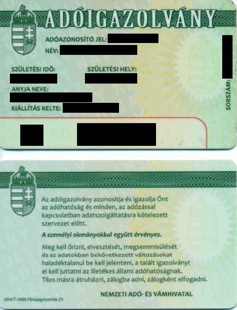 .1.1. Vengrijos kortelė (senas formatas) Vardas, pavardė Gimimo data Gimimo vieta Motinos pavardė Išdavimo data 14.1.2.
