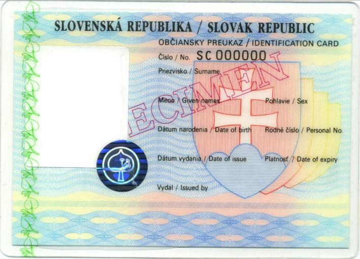 27. SK Slovakija Slovakijos mokesčių įstaigų suteikti mokesčių mokėtojų identifikaciniai numeriai oficialiuose tapatybės dokumentuose