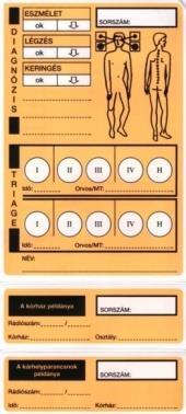 A vizsgálati algoritmust START (simple triage and rapid treatment) rendszernek nevezzük, mely az alábbi vizsgálati lépéssort tartalmazza: