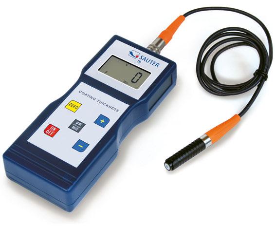 Digital coating thickness gauge TB Your reliable worktool for every day: light, easy, precise External sensor for difficult-to-access measuring points Delivered in a robust carrying case Selectable