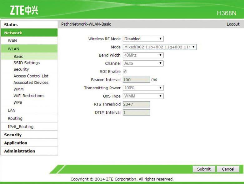 4.4-3. ábra: IPTV kapcsolat adatai 4.4-4. ábra: VoIP kapcsolat adatai Fenti paraméterek a hálózattól kapott értékek. 4.5.