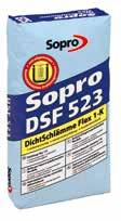 DSF 2-K Rugalmas szigetelő habarcs 2-K DichtSchlämme Flex 2-K DSF 423 Bauchemie GmbH kb. 1,5 kg/m 2 habarcs + kb.