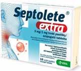 43 1345 Ft 18 Ft/ml Septolete extra és Septolete extra citrom-bodza 3 mg/1 mg szopogató tabletta 16 db A Septolete extra szopogató tabletta