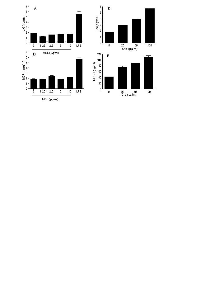6.2.5 Endotélsejtek aktivációja MBL és C1q kezelést követően A C1q endotélsejtekre gyakorolt proinflammatorikus hatása már bizonyított [28, 58].