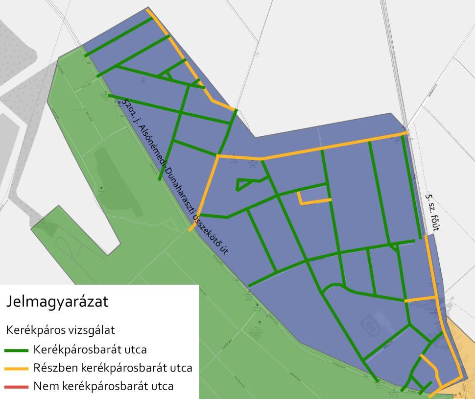 szélesítése 1,25 m szélességűre, amihez szükséges a főút szélesítése 0,5-1,0 m-rel.