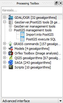 Adat és feldolgozás Sextante = Processing Eddig plugin volt, most már beépült Önálló