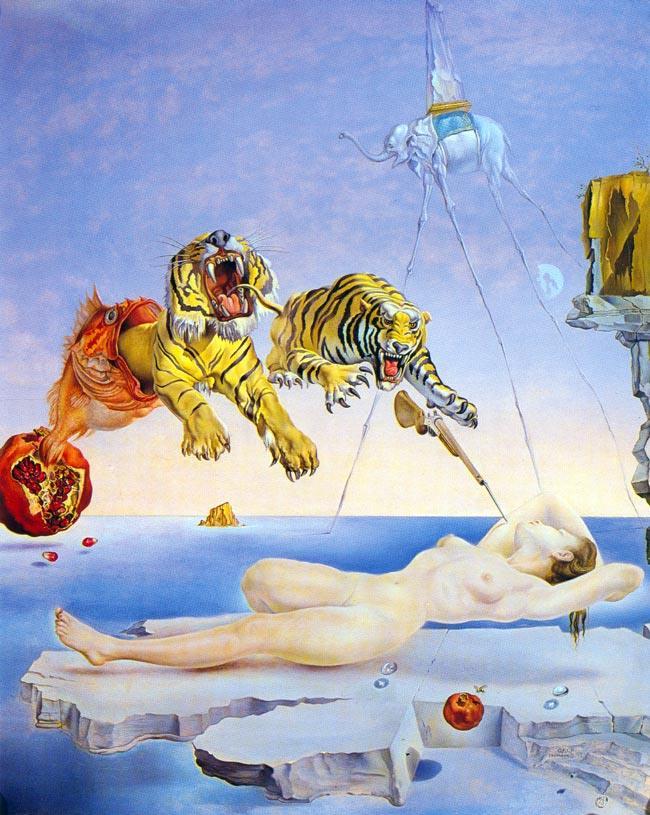 Álom, mint a külsö valóság (jelen) leképződései Külső ingerlés és álomélmény Dalí: