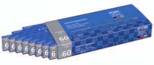 6 és 60 db-os csomagolási egységekben, praktikus kartondobozos csomagolásban, továbbá 12 db-os, vagy 40 db-os az értékesítést segítő műanyag tasakban rendelhetők.