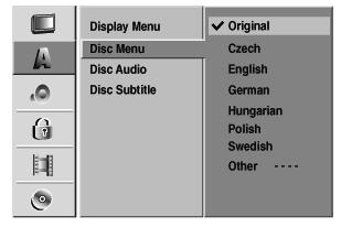 Gyári beállítások (Factory Set) Ha szükséges, a gyári beállítások kivételével mindent törölhet a készülékbõl. Válassza ki a 'SET' ikont, majd nyomja meg az ENTER gombot!