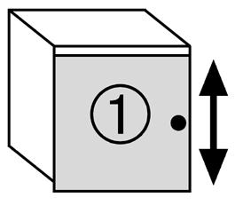 bútorvasalatrendszer állítási lehetõségei: Technikai paraméterek: 3-D állítás 1= Magasságállítás 2= Oldalállítás 3= Mélységállítás Az összes bútorvasalat a