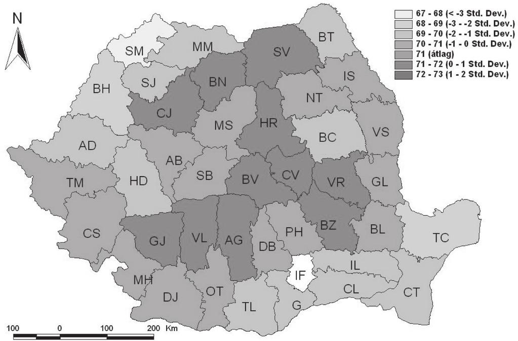 Erdélyi társadalom 4. évfolyam 1. szám 5. térkép.